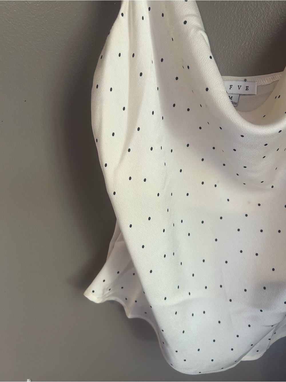 HYFVE Ivory Polka Dot Cowl Halter Camisole - Picture 5 of 7